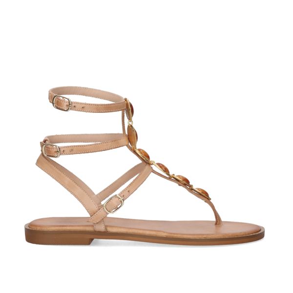 FLAT SANDAL 505 CHIOS LEATHER NATURAL