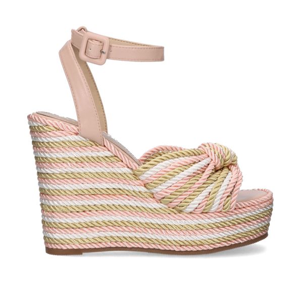 SANDALIAS DE CUÑA NAOMI-937 PINK BEIGE