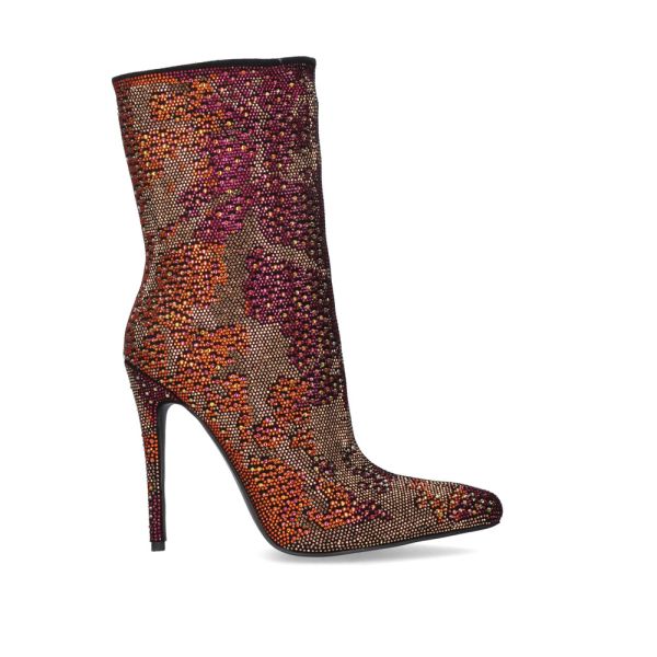 EXÉ HIGH HEEL ANKLE BOOTS MULTICOLORED GLITTER P113-F86H