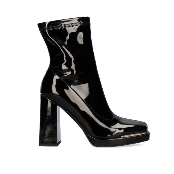 BOOT WITH BLACK PATENT LEATHER W1570-K59 HEEL