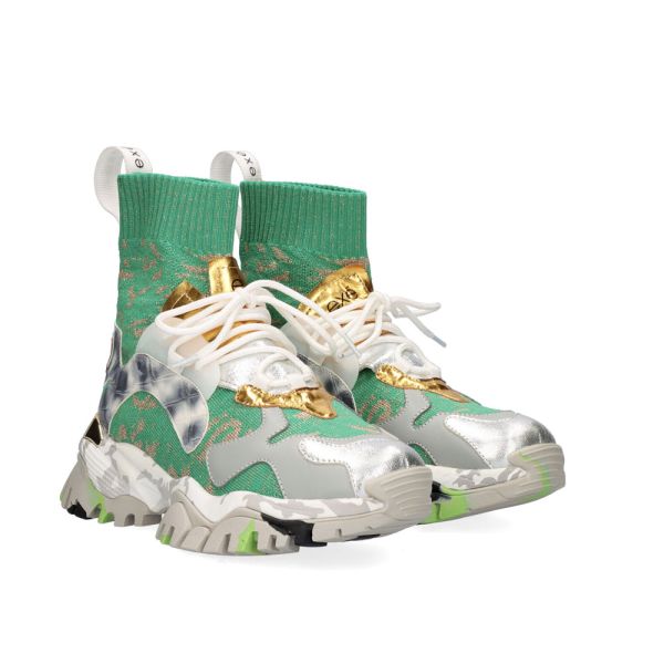 SNEAKER EXÉ XY169-1 LEATHER GREEN